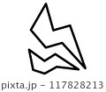 怒り、痛み、雷の漫符（白黒） 117828213