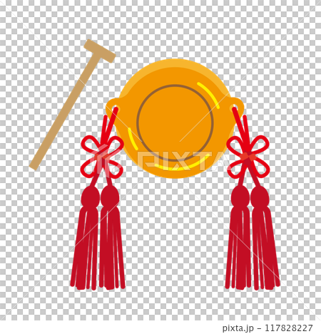 当り鉦 スリ鉦 すりがね シャギリのイラスト 当り鉦 スリ鉦 すりがね シャギリのイラスト 117828227