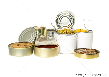 PNG, canned fish, isolated on white background. PNG, canned fish, isolated on white background. 117829657