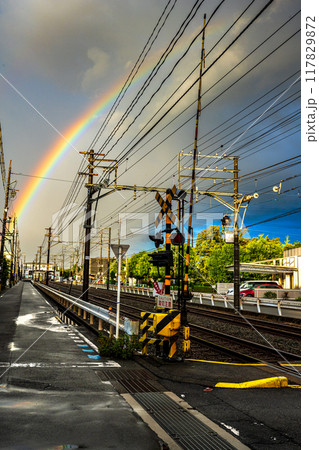 虹のある風景 虹のある風景 117829872