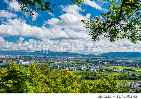 男山展望台から京都市方面の眺め　京都府八幡市 117830142