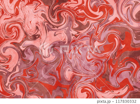 テクスチャ付きのマーブル模様（赤） 117830332