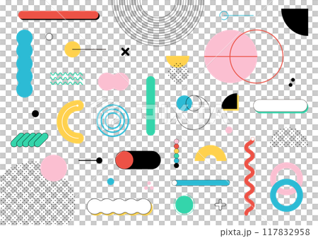 幾何学 グラフィック カラフル 背景素材 117832958