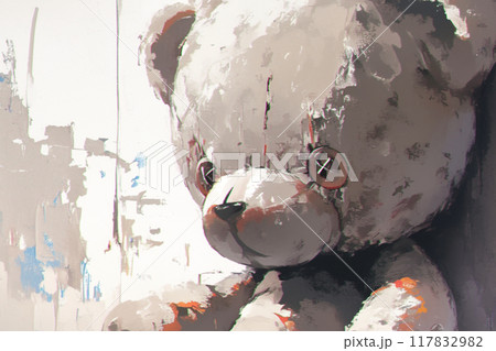 ボロボロのくまのぬいぐるみ 117832982