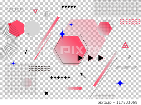 Geometry graphic pink background material 117833069