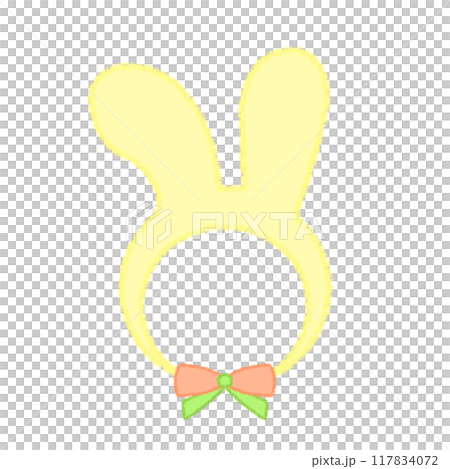 Rabbit-shaped face icon illustration 117834072