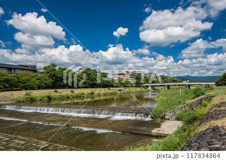 京都鴨川夏景色 117834864