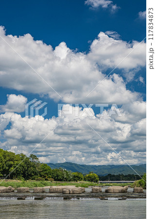 京都鴨川夏景色 117834873