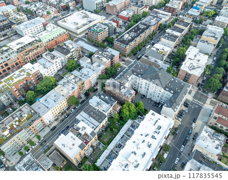 Aerial View over Hoboken in New Jersey Aerial View over Hoboken in New Jersey 117835545