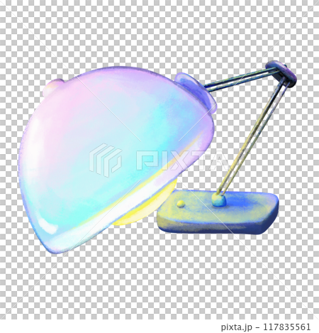 Desktop lamp in soft color illustration - low position 117835561
