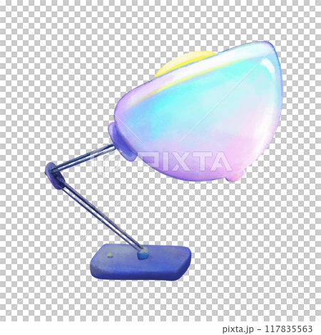 Desktop lamp in soft color illustration - up position 117835563