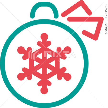 クリスマス オーナメント アイコン ピクトグラム あしらい 飾り シンプル かわいい 線画 イラスト クリスマス オーナメント アイコン ピクトグラム あしらい 飾り シンプル かわいい 線画 イラスト 117835755