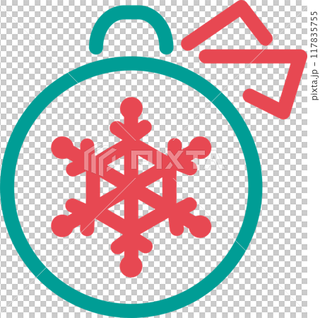 クリスマス オーナメント アイコン ピクトグラム あしらい 飾り シンプル かわいい 線画 イラスト クリスマス オーナメント アイコン ピクトグラム あしらい 飾り シンプル かわいい 線画 イラスト 117835755