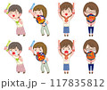 ペンライトやうちわを持ったアイドルファン・女性 117835812