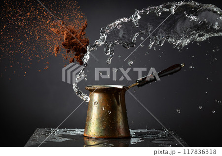 Black coffee making. 117836318