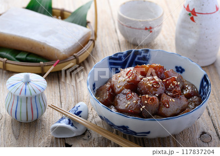 ピリ辛こんにゃく ( こんにゃくの煮物 ) ピリ辛こんにゃく ( こんにゃくの煮物 ) 117837204