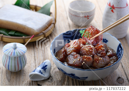 ピリ辛こんにゃく ( こんにゃくの煮物 ) ピリ辛こんにゃく ( こんにゃくの煮物 ) 117837222