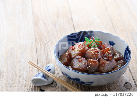 ピリ辛こんにゃく ( こんにゃくの煮物 ) ピリ辛こんにゃく ( こんにゃくの煮物 ) 117837226