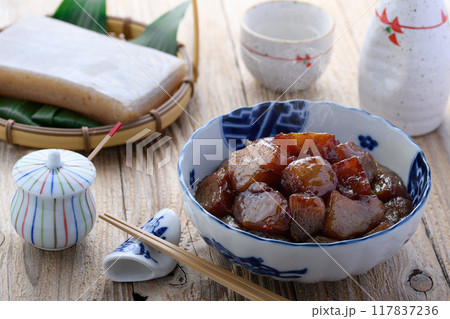 ピリ辛こんにゃく （ こんにゃくの煮物 ） 117837236