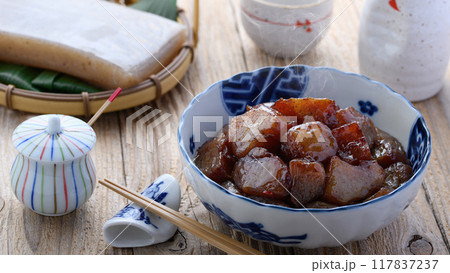 ピリ辛こんにゃく （ こんにゃくの煮物 ） 117837237