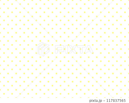 黄色と白のドット柄(水玉模様)の背景 黄色と白のドット柄(水玉模様)の背景 117837565