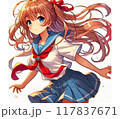 セーラー服の女の子 117837671