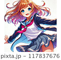 青い制服の少女 117837676
