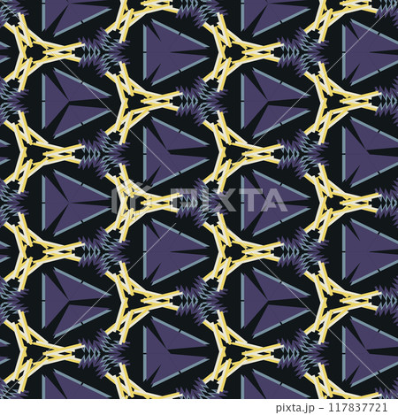 Seamless abstract geometric pattern. Vector Illustration. Perfect for textile print. Seamless abstract geometric pattern. Vector Illustration. Perfect for textile print. 117837721