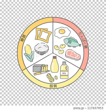 三大營養素表插圖集 117837953