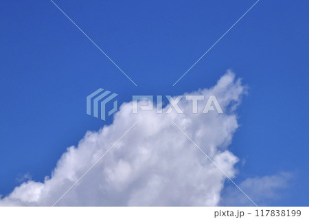 日本の横浜都市景観 夏空。猛烈な暑さが続く日本列島…巨大な雲が上空に…＝8月25日、横浜から 117838199