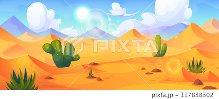 Arabian or Egyptian desert landscape 117838302