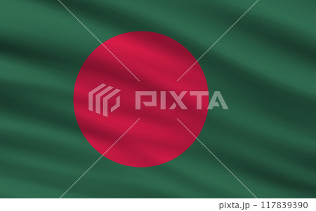 a backdrop of wavy flags from around the world 117839390