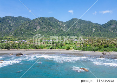 aerial view of Dulan beach located in Taitung county, Taiwan 117839938