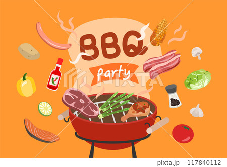 秋の季節 BBQ バーベキュー 117840112