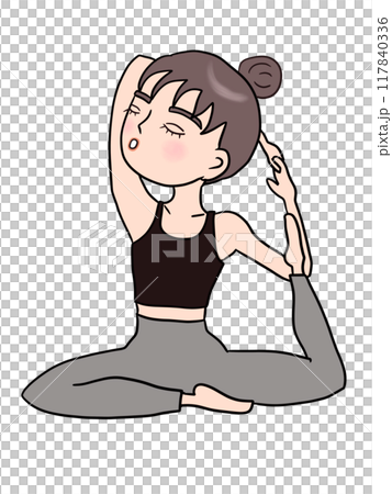 做瑜珈鴿式的女人 117840336