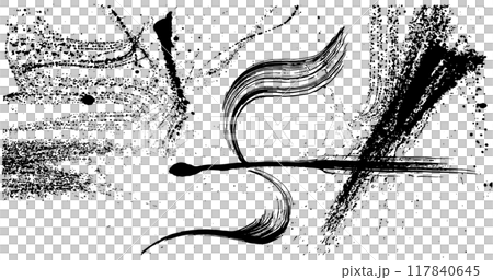 鳥 手書きの毛筆イラスト 鳥 手書きの毛筆イラスト 117840645