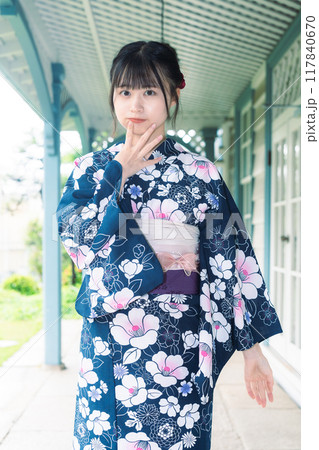 倉敷アイビー浴衣の美少女 倉敷アイビー浴衣の美少女 117840670