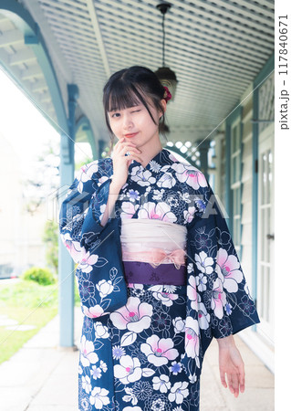 倉敷アイビー浴衣の美少女 倉敷アイビー浴衣の美少女 117840671