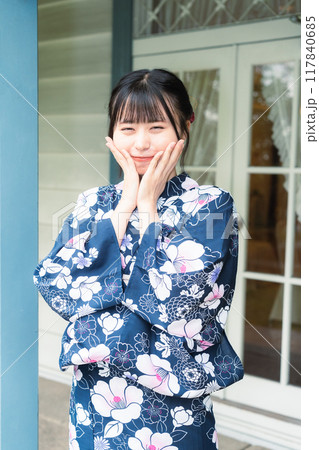 倉敷アイビー浴衣の美少女 倉敷アイビー浴衣の美少女 117840685
