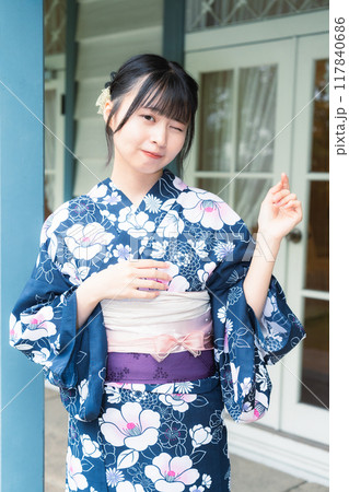 倉敷アイビー浴衣の美少女 倉敷アイビー浴衣の美少女 117840686