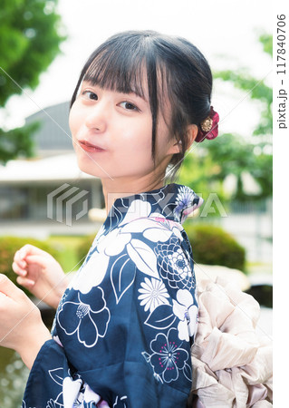 倉敷アイビー浴衣の美少女 倉敷アイビー浴衣の美少女 117840706