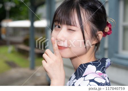 倉敷アイビー浴衣の美少女 倉敷アイビー浴衣の美少女 117840759