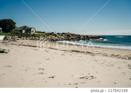 Hampton, NH, USA - July 23, 2020: North Hampton Beach Hampton, NH, USA - July 23, 2020: North Hampton Beach 117842198
