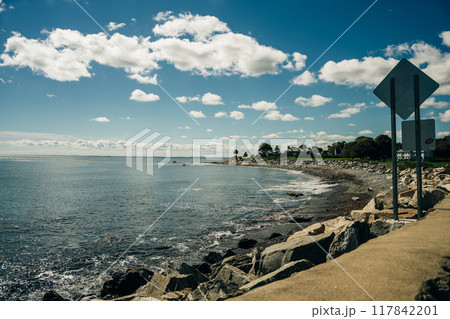 Hampton, NH, USA - July 23, 2020: North Hampton Beach  117842201