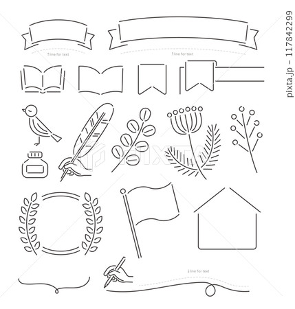 シンプルナチュラルなあしらいセット 117842299