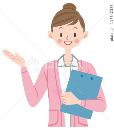 看護師のイラスト　医療　福祉　介護 117842328