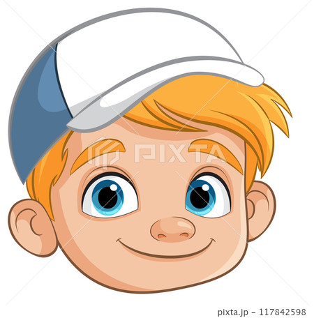 Smiling Boy with Blue Eyes 117842598