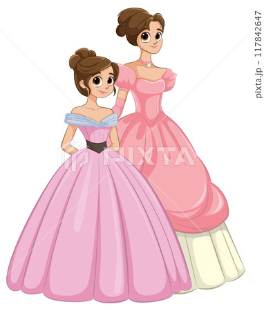 Elegant Princesses in Ball Gowns Elegant Princesses in Ball Gowns 117842647