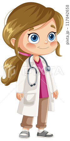 Young Female Doctor Illustration 117842658