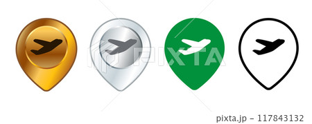 Airplane route destination pinpoint navigation map information position transportation tourism design set collection Airplane route destination pinpoint navigation map information position transportation tourism design set collection 117843132